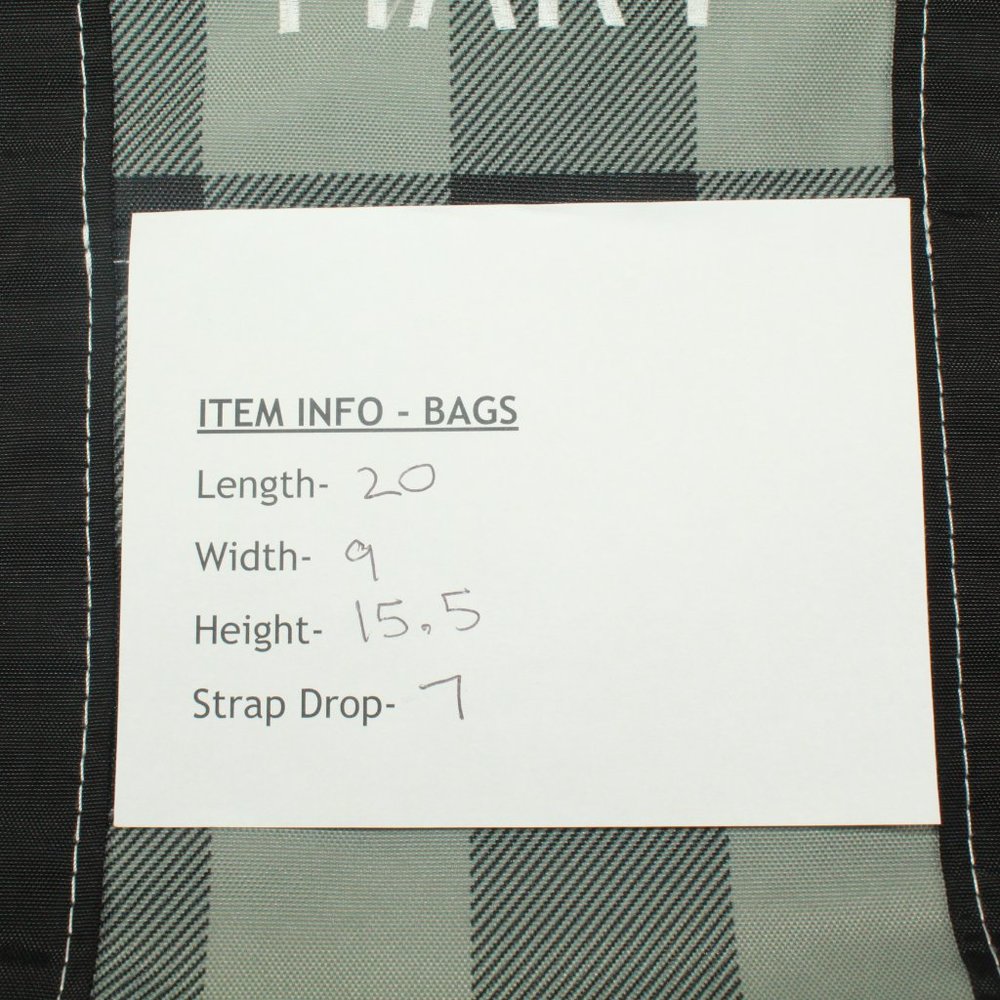LL Bean Boat & Tote Plaid Gray Polyester Zip-Top Embroidery "Mary" Tote Bag - Picture 11 of 11